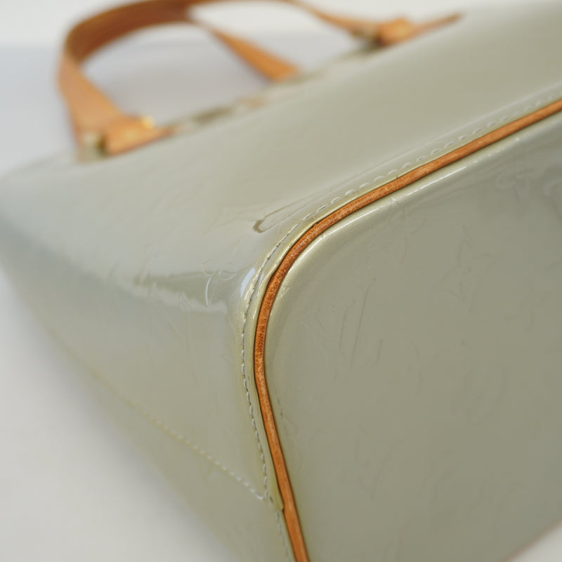 Auth Louis Vuitton Monogram Vernis Houston M91053 Womens Tote Bag Gris