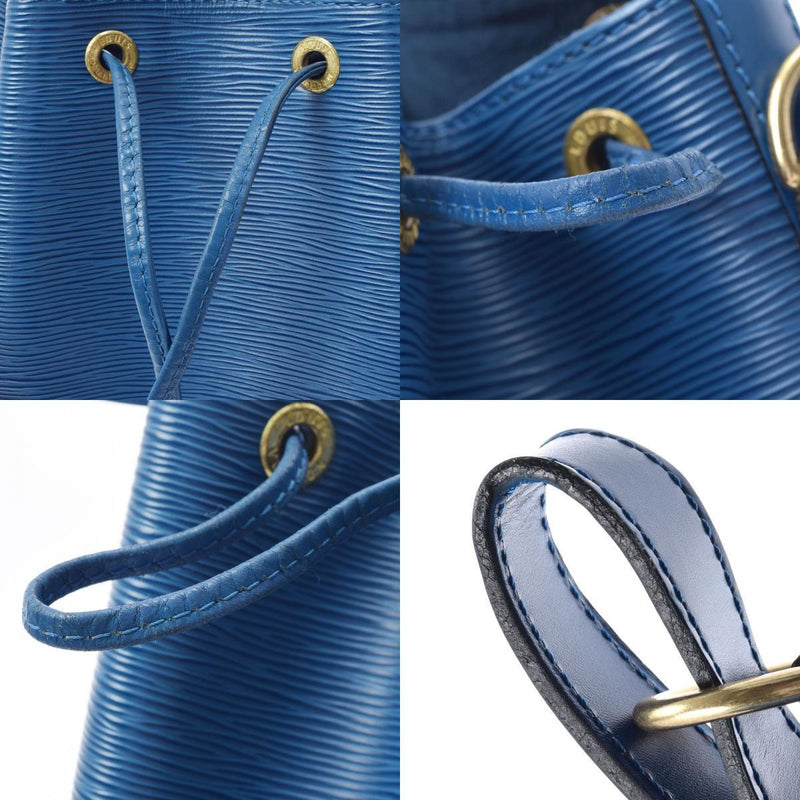 LOUIS VUITTON Epi Petit Noe Blue M44105 Unisex Leather Shoulder Bag