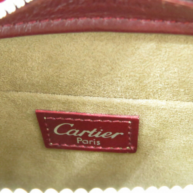 Cartier Happy Birthday Leather Bordeaux Handbag Red 0160