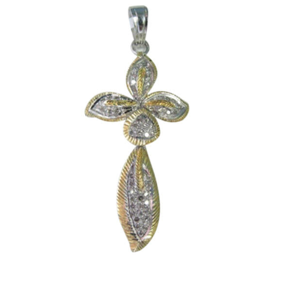 0.35ct Pave Diamond Pendant Solid 14k White Gold Handmade Jewelry Gift