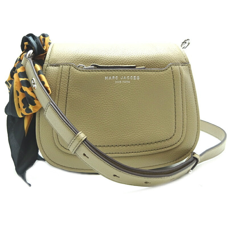 Marc Jacobs Empire Scarf Shoulder Women's Bag M0016720 Cowhide Gray Beige