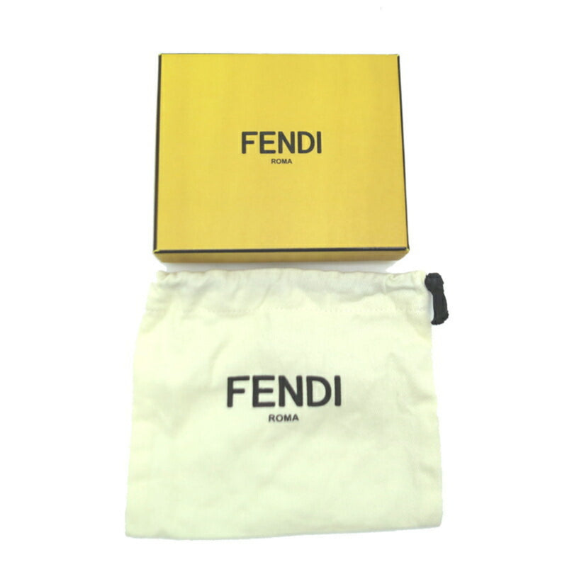 Fendi Peekaboo Celeria Business Card Included Women's and Men's Case 8M0425 Leather Beige