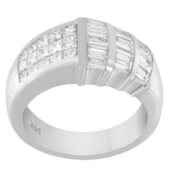 14K White Gold 1 3/4ct. TDW Princess and Baguette-cut Diamond Ring (G-H SI1-SI2)