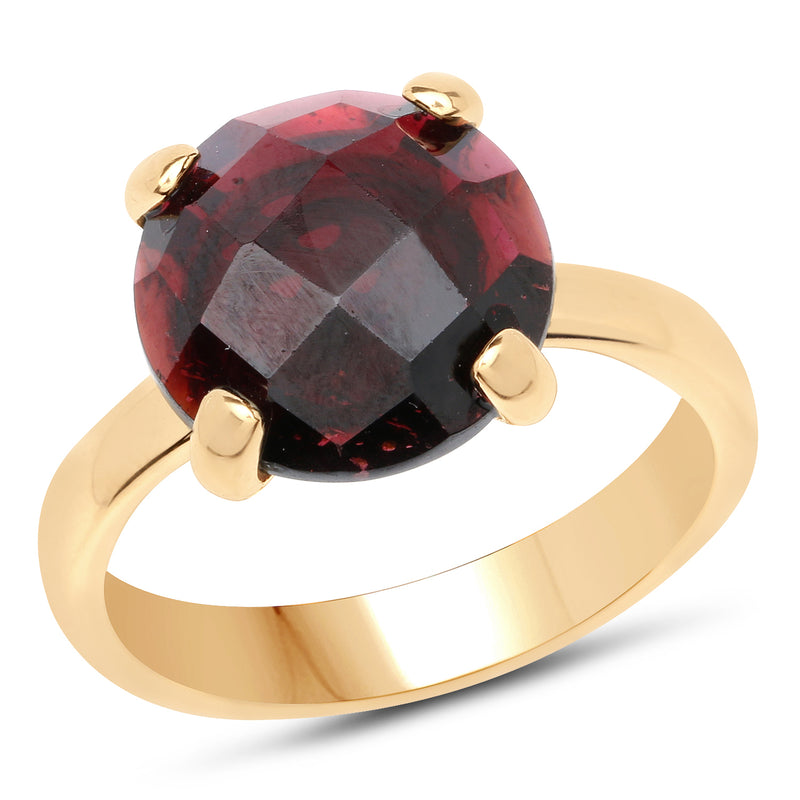 7.38 Carat Genuine Garnet .925 Sterling Silver Ring