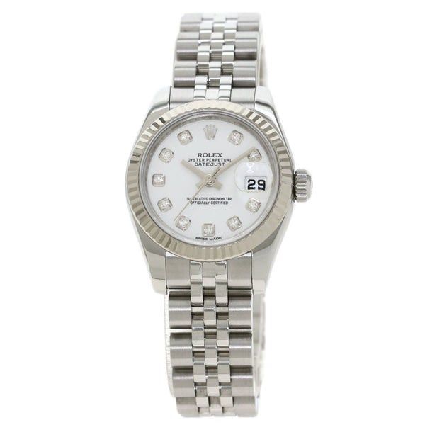 Rolex 179174G Datejust 10P Diamond Watch Stainless Steel / SS Ladies ROLEX
