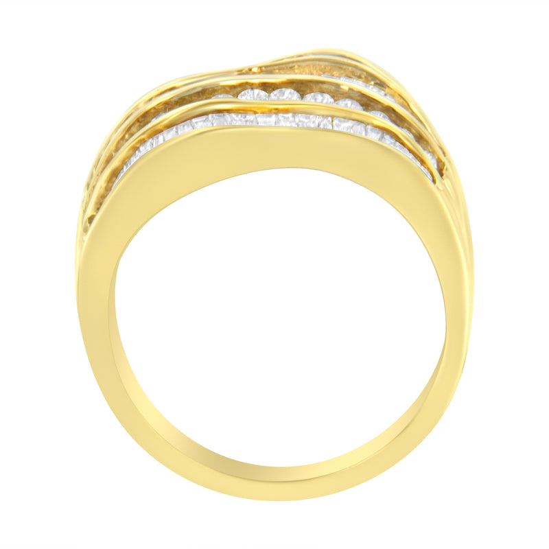 14kt Yellow Gold 1 1/2ct TDW Diamond Modern Band Ring (H-ISI1-SI2)