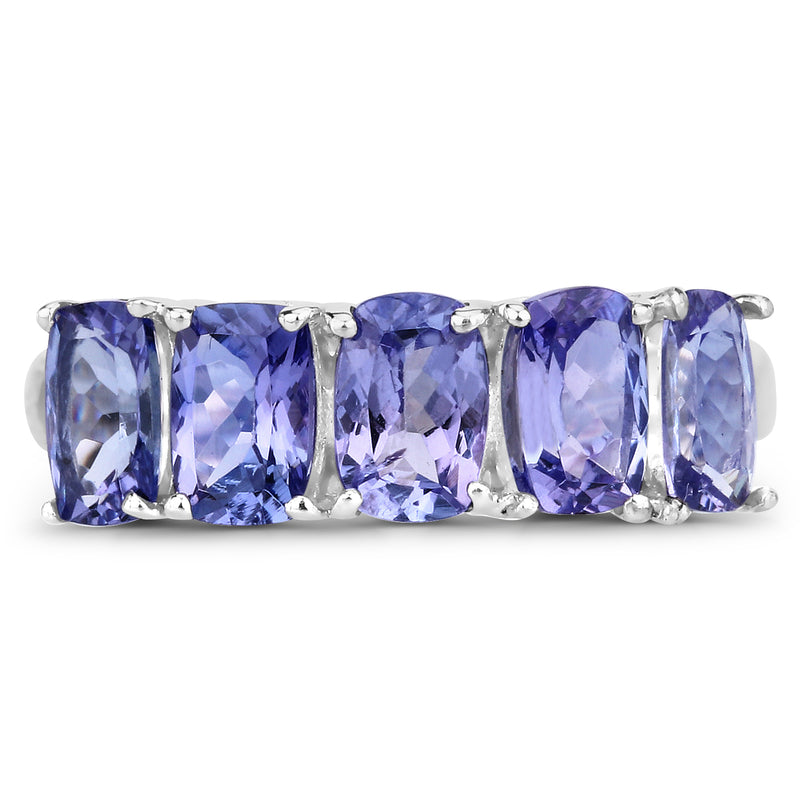 2.65 Carat Genuine Tanzanite .925 Sterling Silver Ring