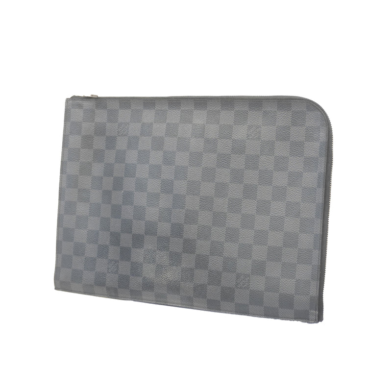 Auth Louis Vuitton Damier Graphite Pochette Jules GM N64437 Mens Clutch Bag