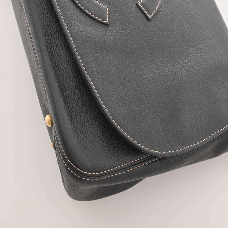 Chanel Womens Leather Shoulder Bag Black