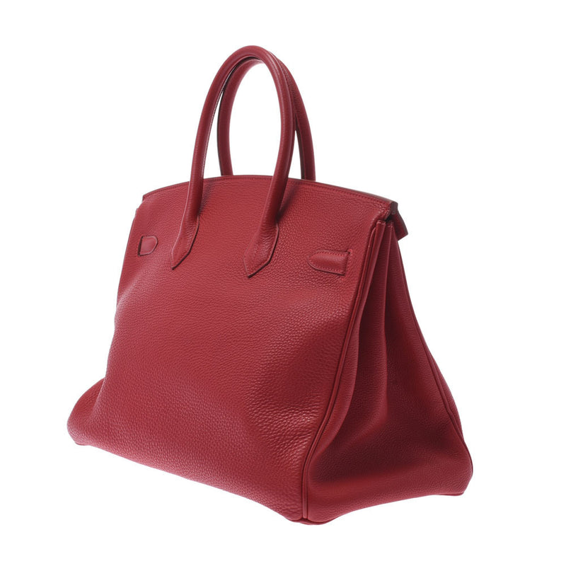 HERMES Hermes Birkin 35 Rouge Biff  E engraved around 2001 Unisex Togo handbag