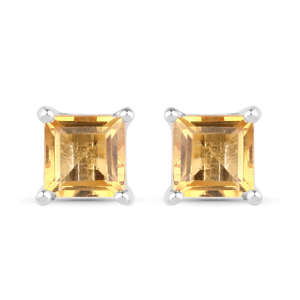 0.72 Carat Genuine Citrine .925 Sterling Silver Earrings