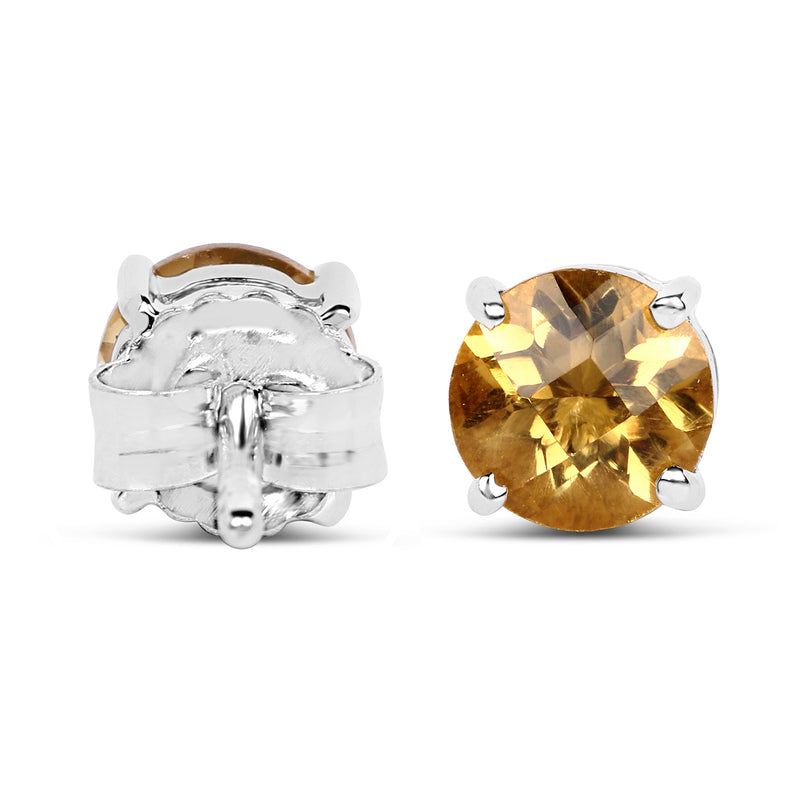 1.38 Carat Genuine Citrine .925 Sterling Silver Earrings