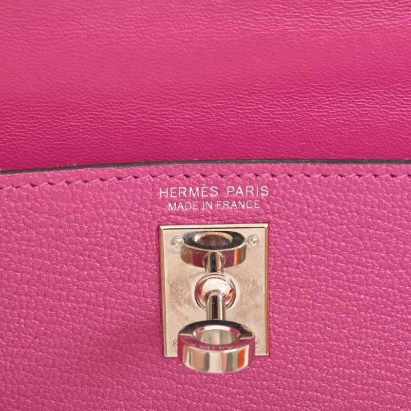 Hermes Kelly Womens Chevre Leather Shoulder Bag Purple