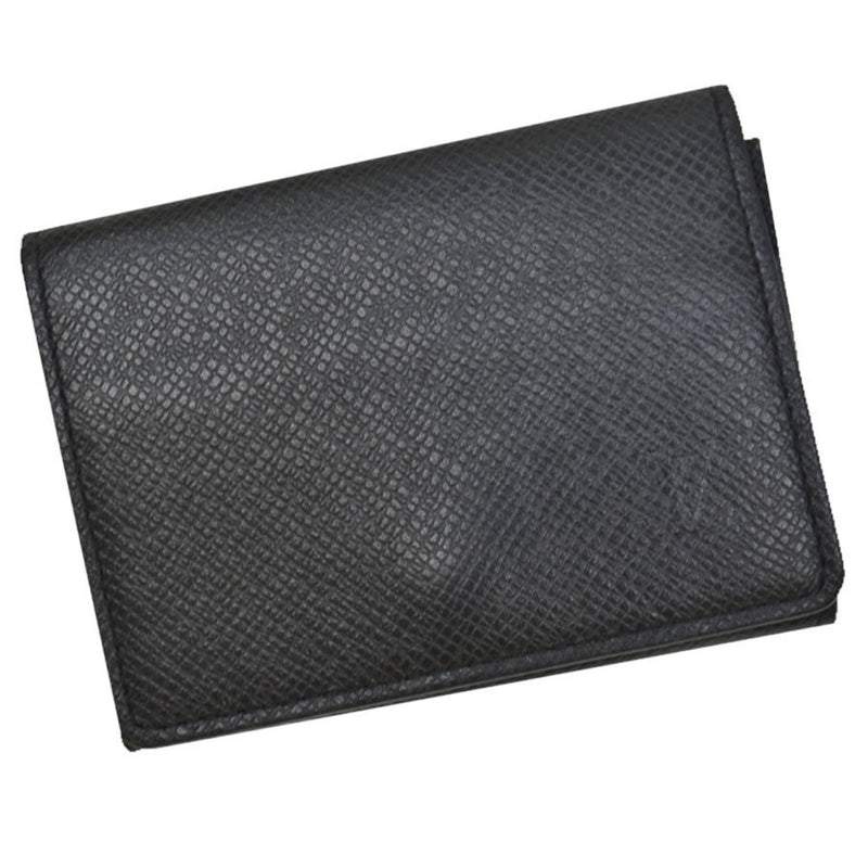 Louis Vuitton Card Case Taiga Amberop Cult de Visit NM Noir Leather Business Holder Mens M64595