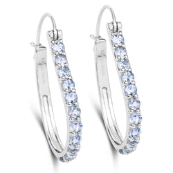 2.64 Carat Genuine Blue Topaz .925 Sterling Silver Earrings