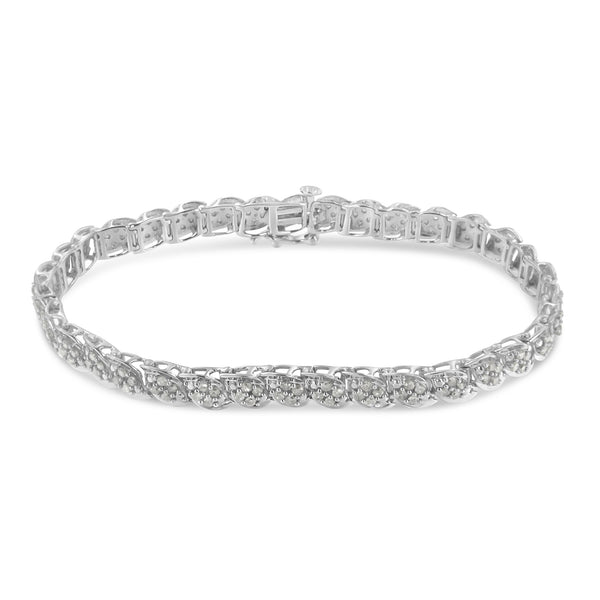 Sterling Silver Diamond Link Bracelet (2 cttw, I-J Color, I3 Clarity)