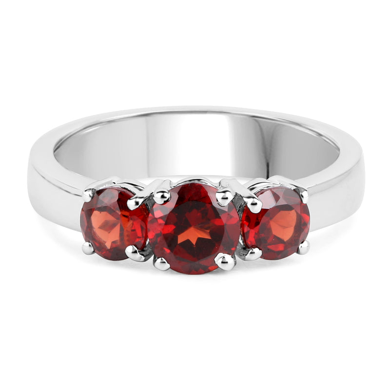 1.65 Carat Genuine  Garnet .925 Sterling Silver Ring