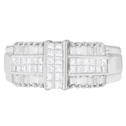 14K White Gold 1ct TDW Baguette and Princess-cut Diamond Ring (G-H SI1-SI2)