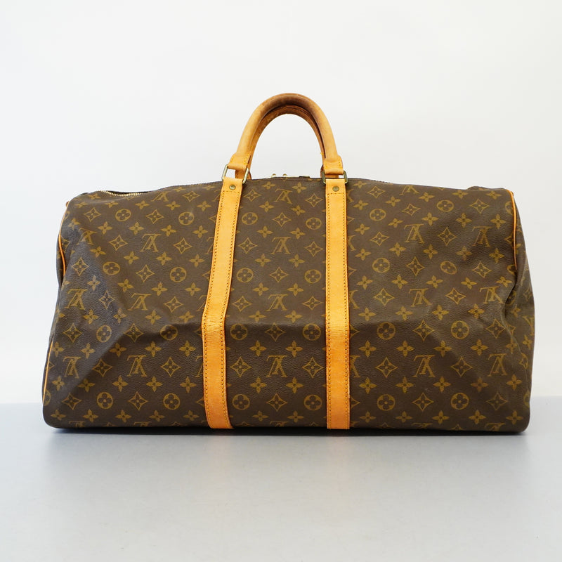 Auth Louis Vuitton Monogram Keepol Band Lier 55 M41414 MenWomenUnisex Boston BagHandbagShoulder Bag