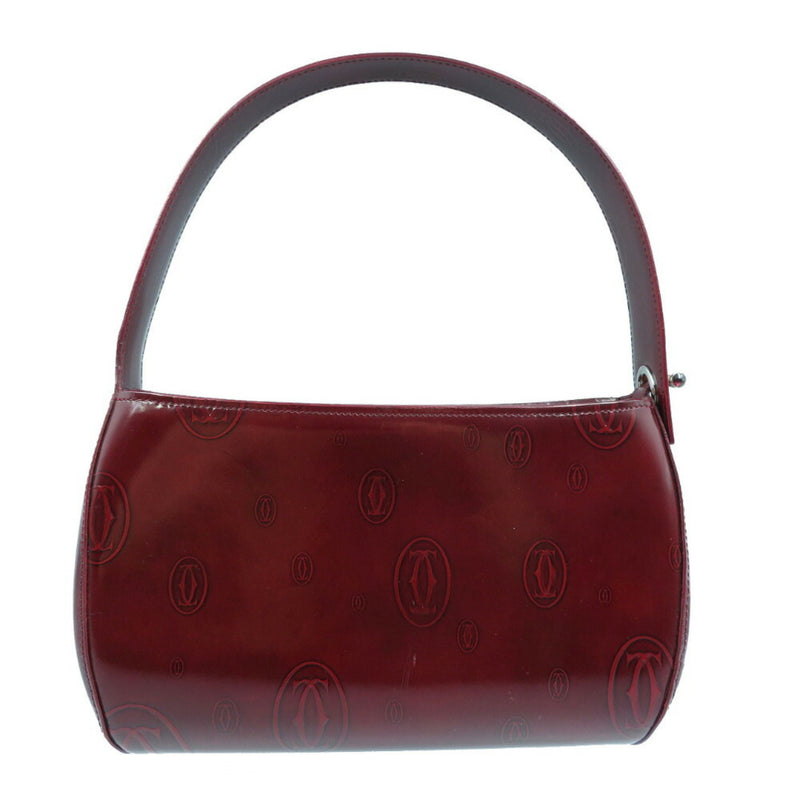 Cartier Happy Birthday Leather Bordeaux Handbag Red 0160
