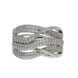 Genuine Cubic Zirconium Ring Sterling Silver