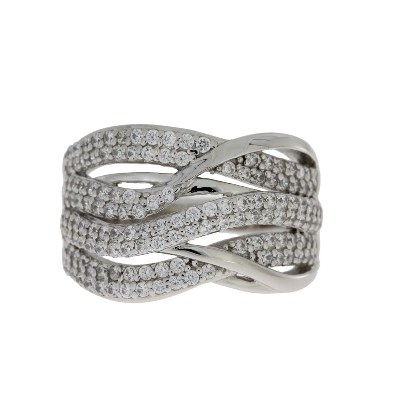 Genuine Cubic Zirconium Ring Sterling Silver