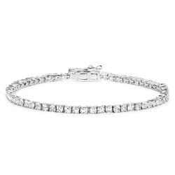 4.96 Carat Genuine White Topaz .925 Sterling Silver Bracelet