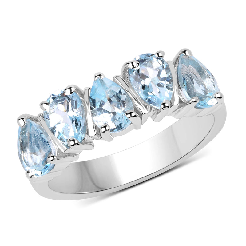 2.65 Carat Genuine Blue Topaz .925 Sterling Silver Ring