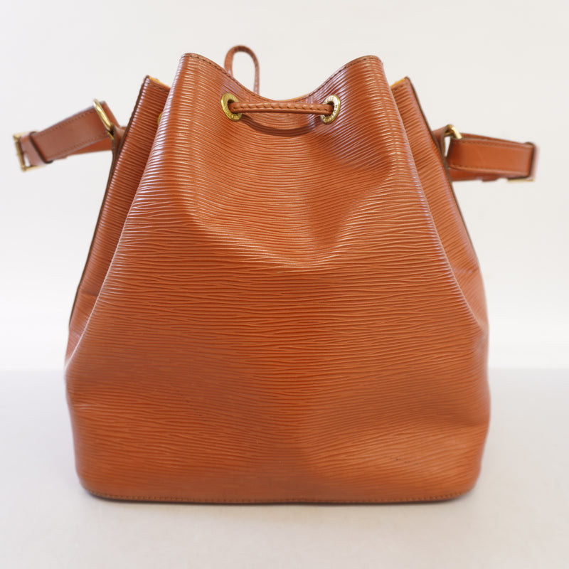 Auth Louis Vuitton Epi Petit Noe M44103 Womens Shoulder Bag Kenyan Brown