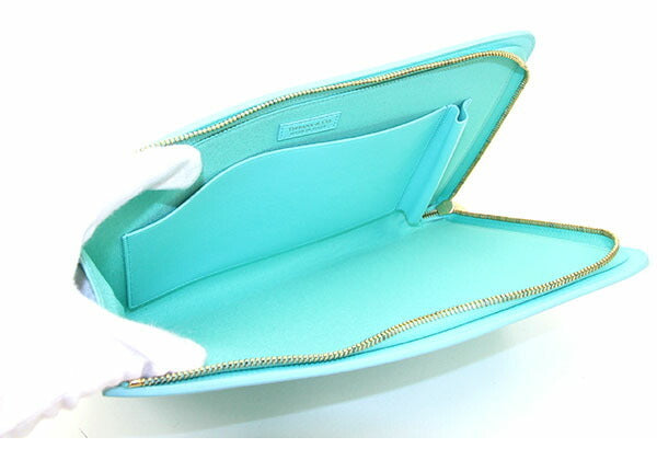 Tiffany Clutch Bag Blue Leather Womens Mens