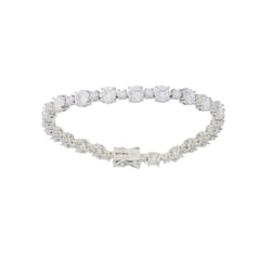 Genuine Cubic Zirconium Tennis Bracelet Sterling Silver