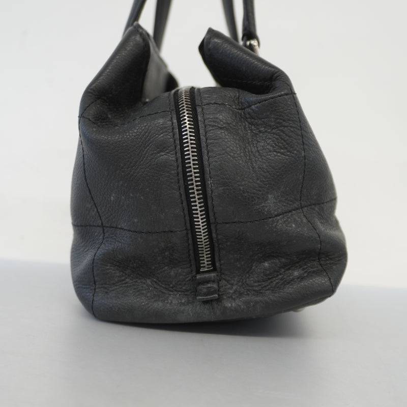 Auth Chanel Caviar Skin Handbag Womens Caviar Leather Handbag Black