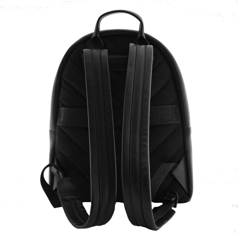 Versace Womens Leather Backpack Black