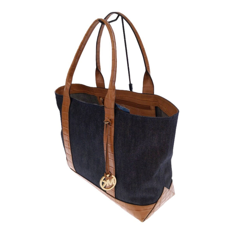 MICHAEL KORS denim leather tote bag indigo brown 35T6GBCT3C mens