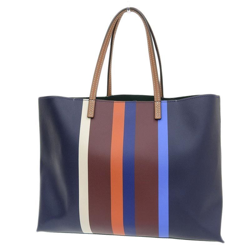 Tory Burch TORY BURCH Tote Bag Leather Navy Multi