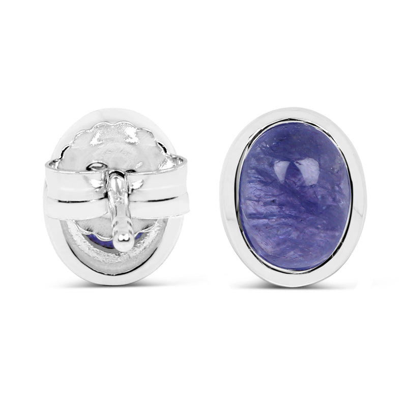 2.50 Carat Genuine Tanzanite .925 Sterling Silver Earrings