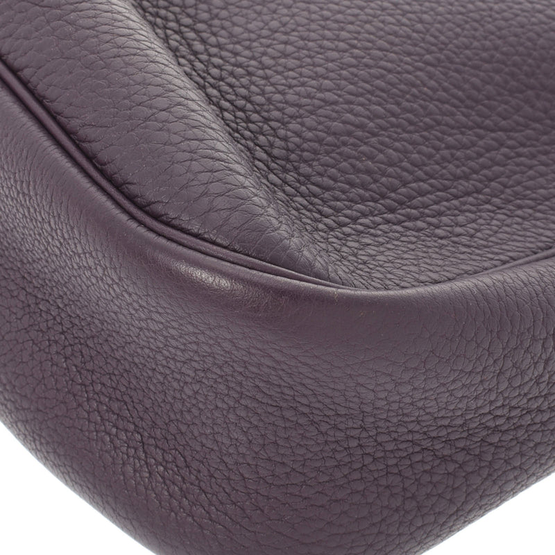 HERMES Hermes Christine Tuareg Leysin black metal fittings  F engraved (around 2002) Ladies Taurillon Clemence shoulder bag