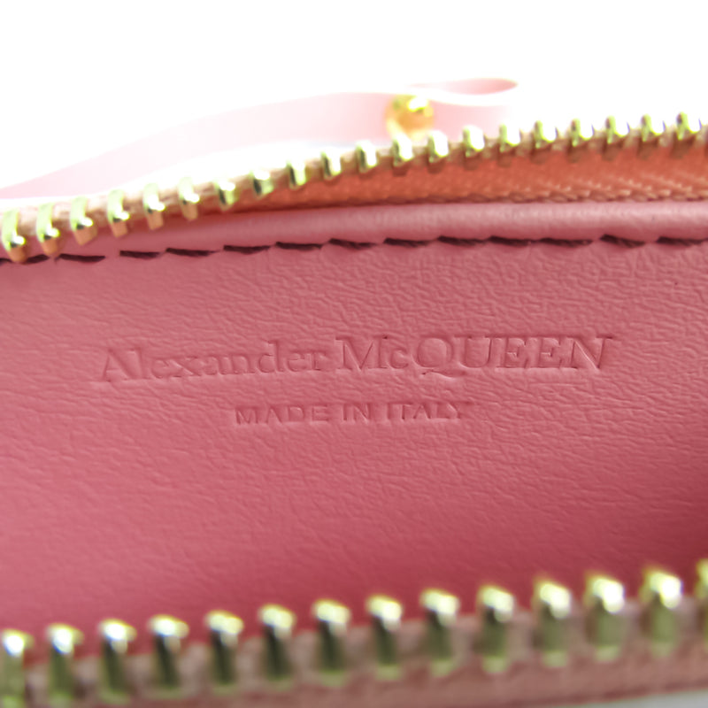 Alexander McQueen 554143 Womens Leather Shoulder Bag PinkRed ColorSalmon PinkWhite