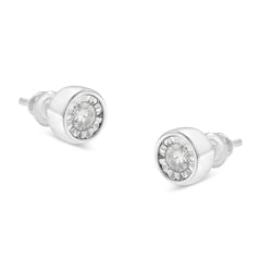 10K White Gold Diamond Floral Stud Earrings (3/8 cttw, I-J Color, I2-I3 Clarity)