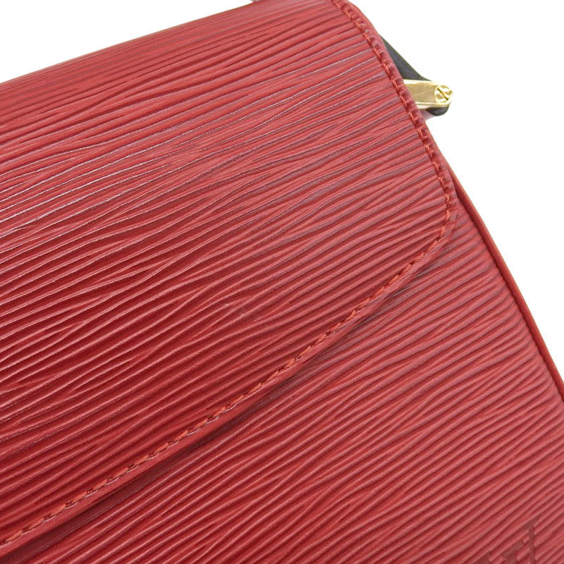 Louis Vuitton Epi Womens Shoulder Bag Castilian Red