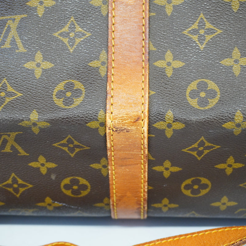 Auth Louis Vuitton Boston Bag Monogram Keepall Bandolier 60 M41412 Unisex