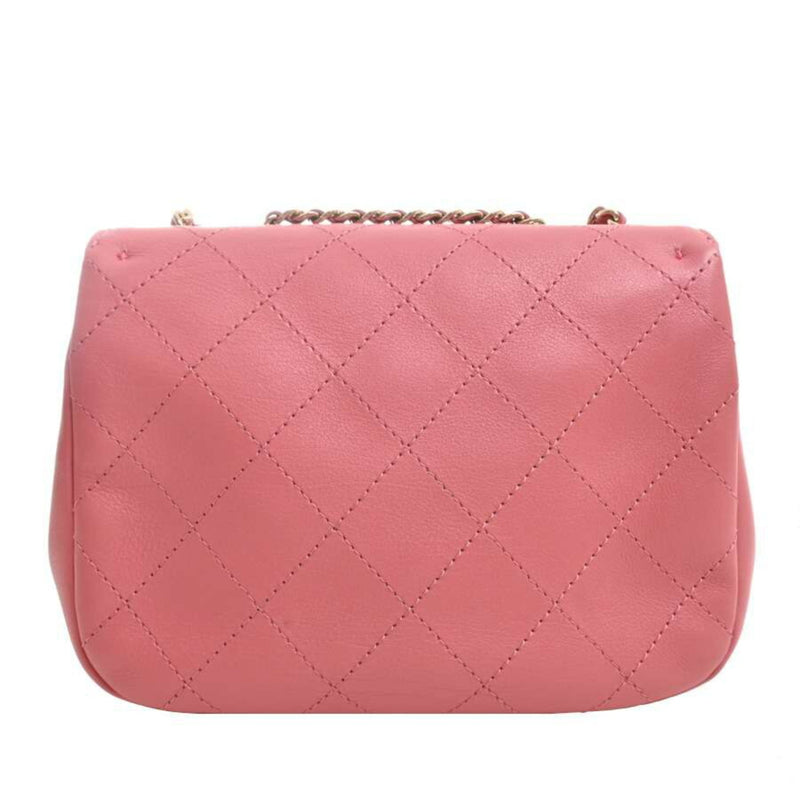 Chanel Womens Leather Shoulder Bag Pink