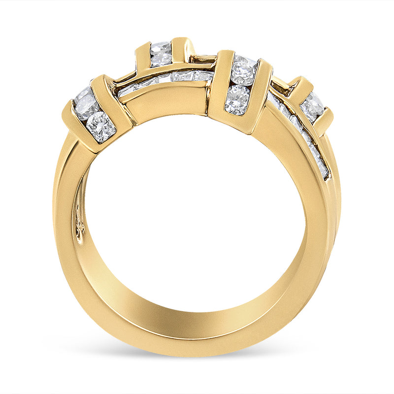 14K Yellow Gold 1 5/8 ct. TDW Diamond Cocktail Ring (H-I VS2-SI1)