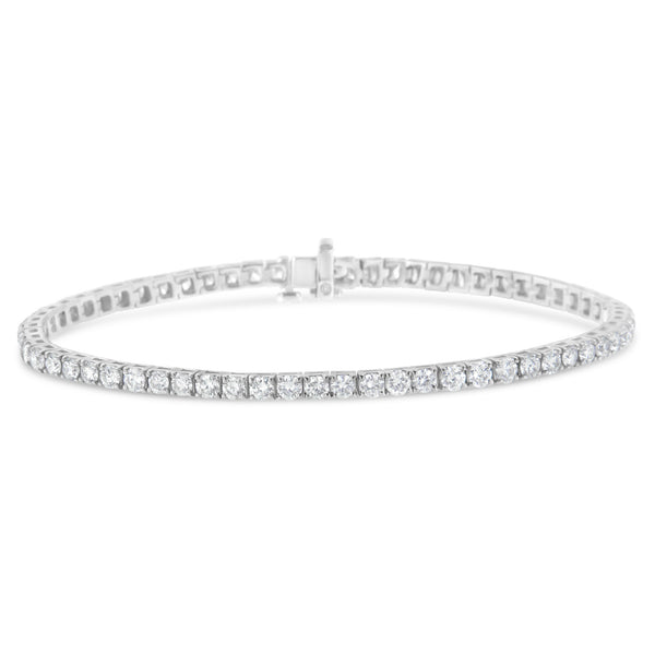 IGI Certified 2.0 Cttw Diamond 14K White Gold Classic 7” Tennis Bracelet (H-I Color, I1-I2 Clarity)