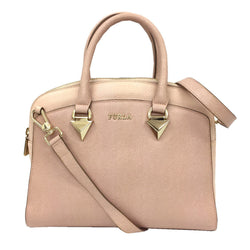 Furla FURLA 2WAY Tote Bag Shoulder Pink Beige