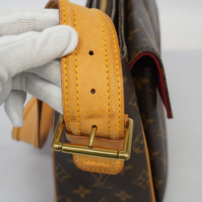 Auth Louis Vuitton Monogram Viva Cite GM M51163 Womens HandbagShoulder Bag