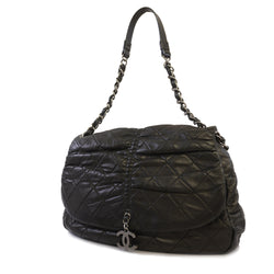 Auth Chanel Shoulder Bag Matrasse Lambskin Black
