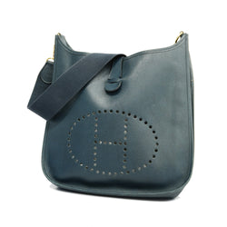 Auth Hermes Evelyn 1  Z Engraved Womens Courchevel Leather Shoulder Bag