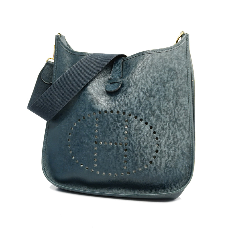 Auth Hermes Evelyn 1  Z Engraved Womens Courchevel Leather Shoulder Bag