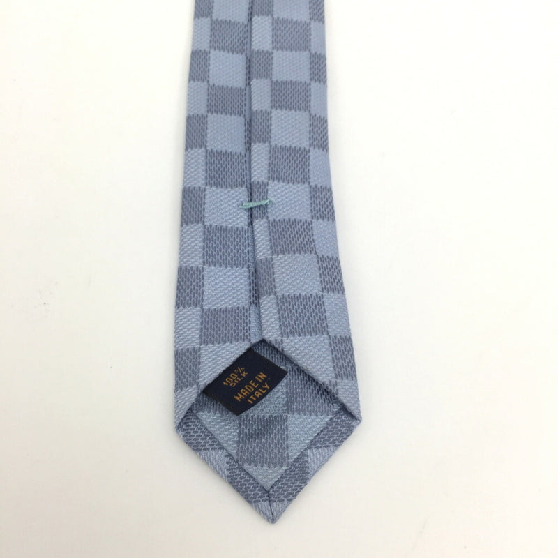 Louis Vuitton Necktie Cravat Damier Classic M78754 100% Silk Blue Clair Men's LOUIS VUITTON